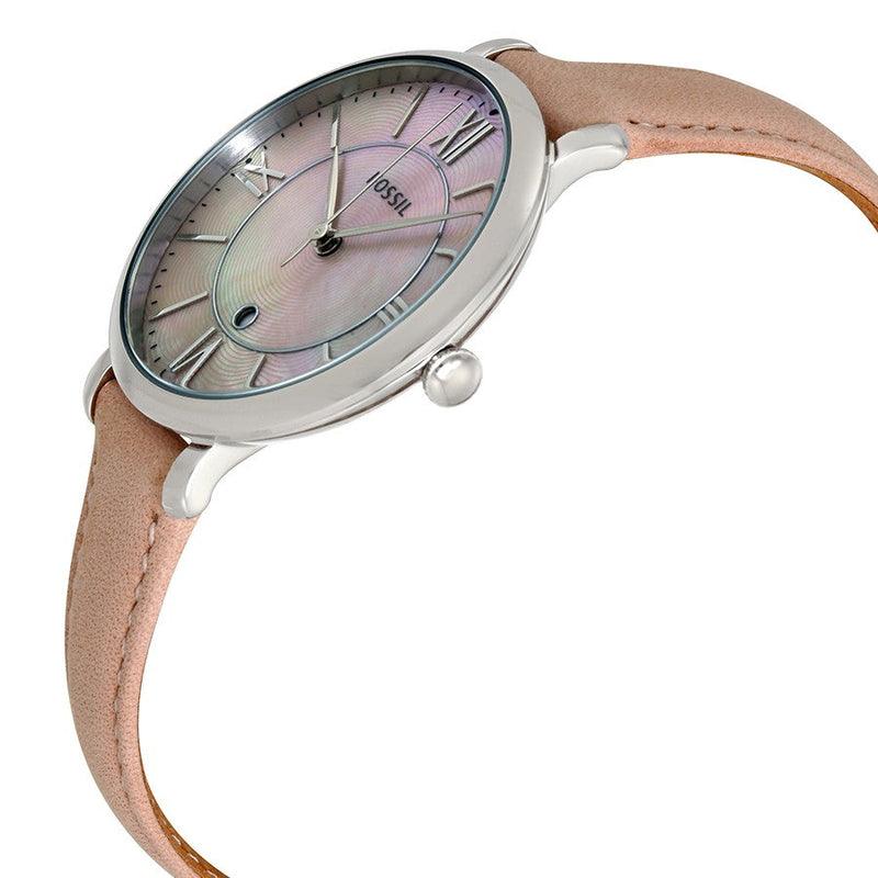 Shop Fossil Jacqueline Blush Mother of Pearl Dial Pink Leather Strap Watch for Women - ES4151 in USA