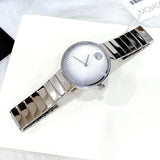 Shop Movado Edge Silver Dial Silver Steel Strap Watch for Women - 3680012 in USA