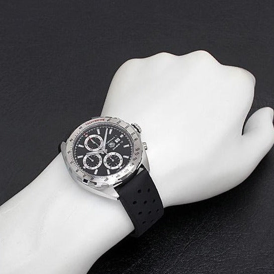 Shop Tag Heuer Formula 1 Calibre 16 Black Dial Black Leather Strap Watch for Men - CAZ2010.FT8024 in USA