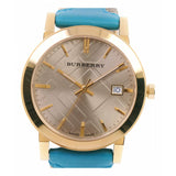 Burberry Heritage Gold Dial Blue Leather Strap Watch for Women - BU9112 Buy Now By Burberry