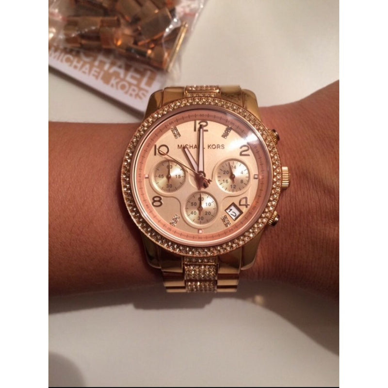 Michael Kors Runway Gold Dial Gold Steel Strap Watch for Women - MK5827 Buy Now By Michael Kors