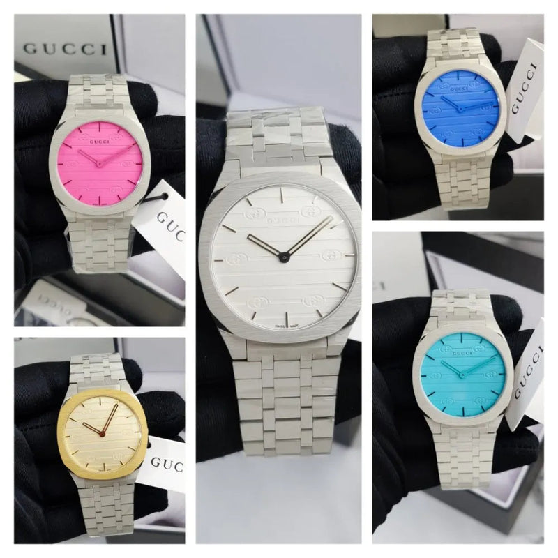 Gucci 25H Quartz Turquoise Dial Silver Steel Strap Watch For Women - YA163409 Buy Now By Gucci