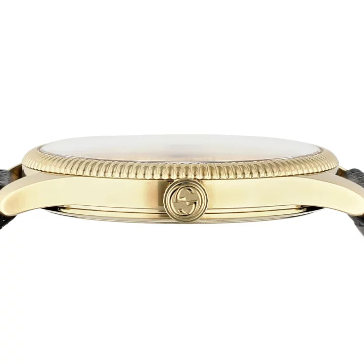 Gucci G Timeless Quartz Silver Dial Black Leather Strap Watch For Women - YA1264181 Buy Now By Gucci