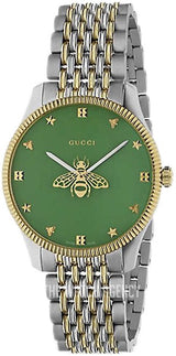 Gucci G Timeless Quartz Green Dial Two Tone Steel Strap Watch For Men - YA1264182 Buy Now By Gucci