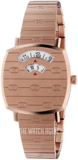 Gucci Grip Quartz Rose Gold Dial Rose Gold Steel Strap Watch For Women - YA157505 Buy Now By Gucci