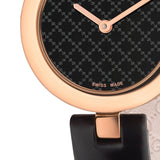 Shop Gucci Diamantissima Quartz Black Dial Black Leather Strap Watch for Women - YA141501 in USA