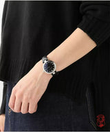 Shop Gucci Diamantissima Diamonds Black Dial Black Leather Strap Watch For Women - YA141403 in USA