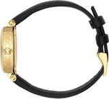 Shop Gucci Diamantissima Mother of Pearl Dial Black Leather Strap Watch For Women - YA141505 in USA