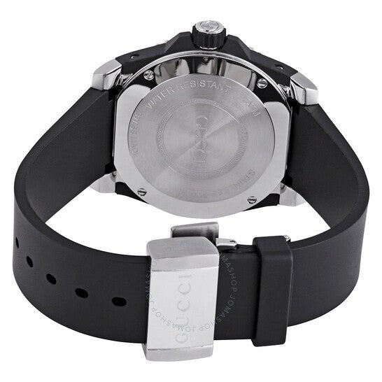 Shop Gucci Dive Feline Black Dial Black Rubber Strap Watch For Men - YA136323 in USA