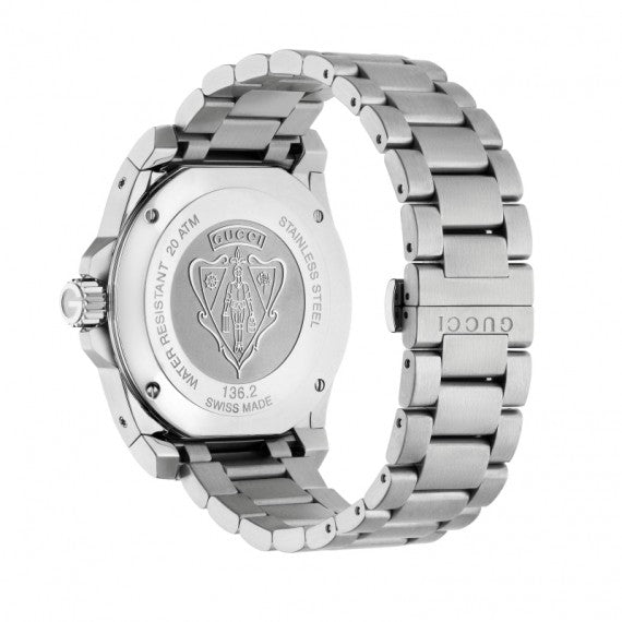 Shop Gucci Dive Analog Blue Dial Silver Steel Strap Watch For Men - YA136203 in USA