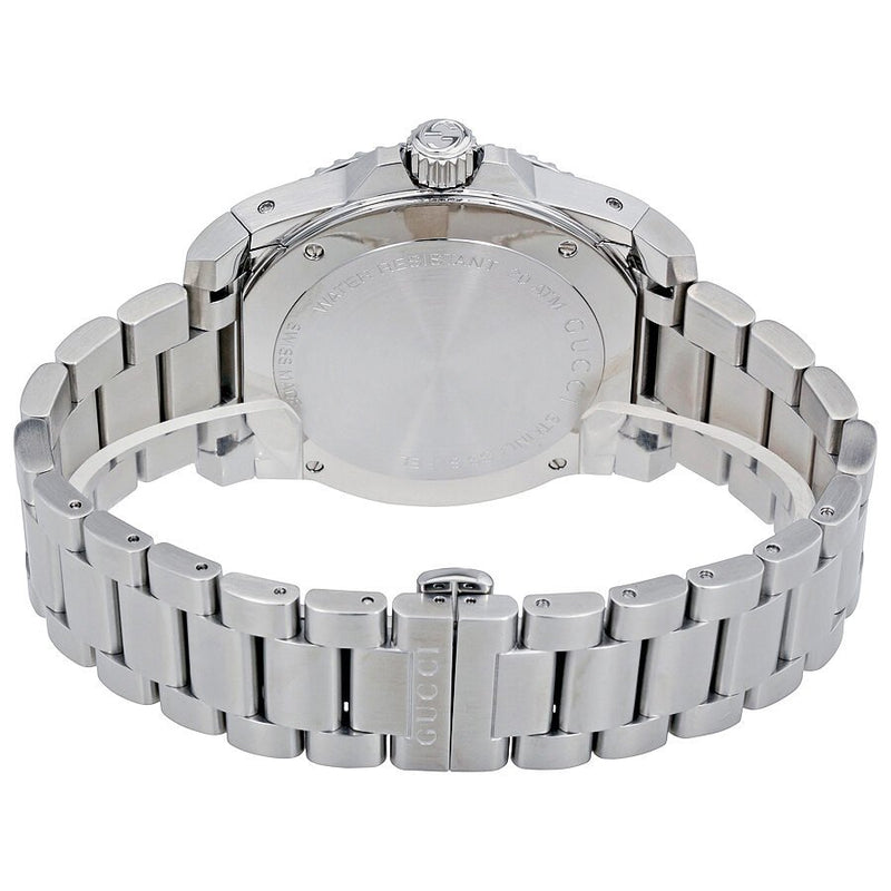 Shop Gucci Dive Analog Black Dial Silver Steel Strap Watch For Men - YA136208 in USA