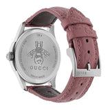 Shop Gucci G Timeless Quartz Candy Pink Dial Pink Leather Strap Watch For Women - YA1264030 in USA