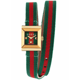 Gucci G-Frame Multicolored Dial Two Tone Nylon Strap Watch For Women - YA128527
