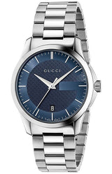 Gucci G Timeless Blue Dial Silver Steel Strap Watch For Men - YA126440 Buy Now By Gucci