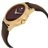 Shop Gucci G Timeless Quartz Brown Dial Brown Leather Strap Watch for Men - YA1264035 in USA