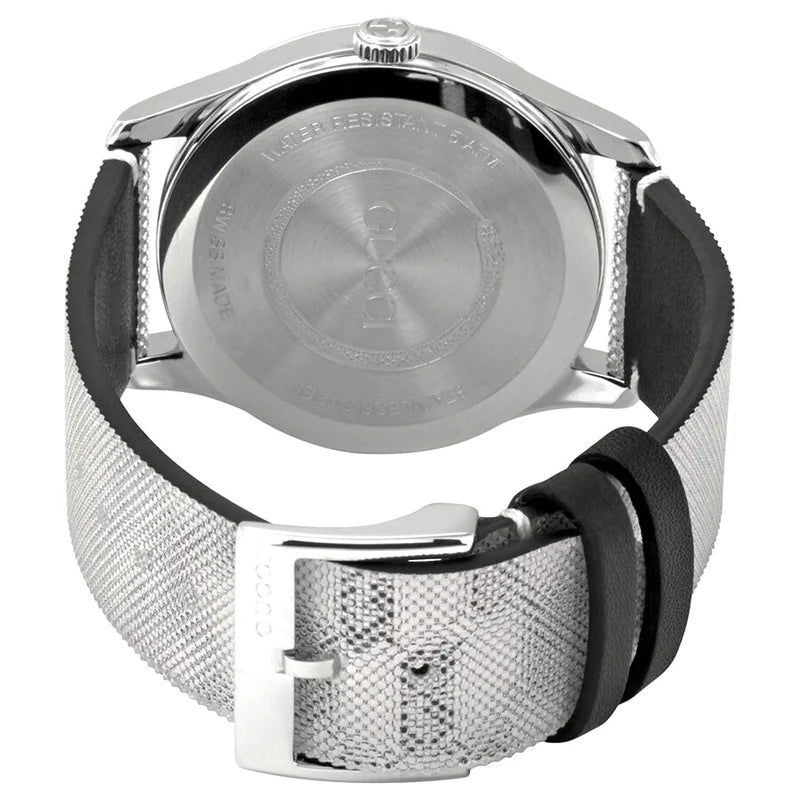Shop Gucci G Timeless Quartz Grey Dial Grey Leather Strap Watch For Men - YA1264058 in USA