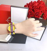 Shop Gucci G Timeless Quartz Yellow & Purple Dial Yellow & Purple NATO Strap Watch For Men - YA1264069 in USA
