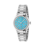 Shop Gucci G Timeless Quartz Turquoise Dial Silver Steel Strap Unisex Watch - YA1265044 in USA