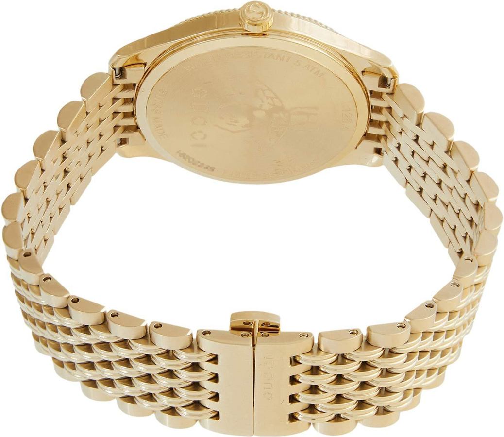 Gucci G Timeless Quartz Silver Dial Gold Steel Strap Watch For Women - YA1264155