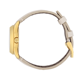 Shop Gucci G Timeless Quartz White Dial White Leather Strap Watch For Women - YA126580A in USA