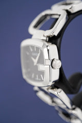 Shop Gucci G Gucci Black Dial Silver Steel Strap Watch For Women - YA125510 in USA