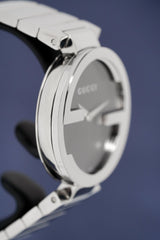 Gucci G Interlocking Black Dial Silver Steel Strap Watch For Women - YA133307 Buy Now By Gucci