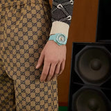 Shop Gucci Dive Automatic Green Dial Green Rubber Strap Unisex Watch - YA136344 in USA