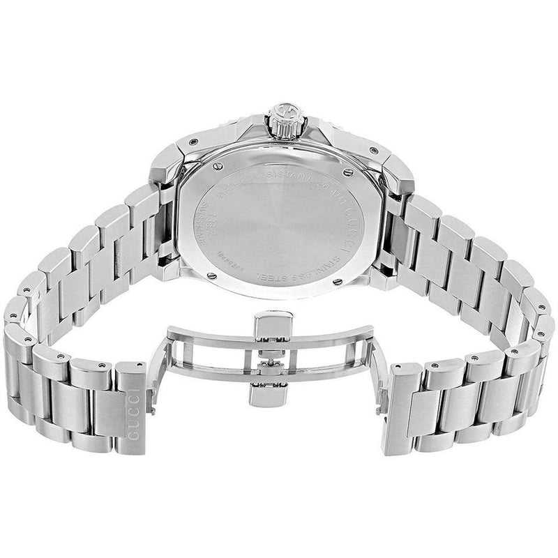 Shop Gucci Dive Snake Black Dial Silver Steel Strap Watch For Men - YA136218 in USA