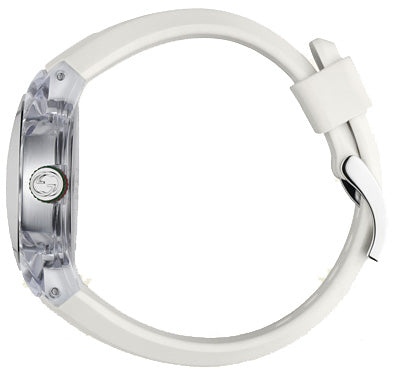 Shop Gucci SYNC XXL White Dial White Rubber Strap Watch For Men - YA137102 in USA