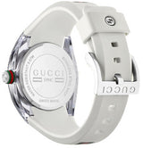 Shop Gucci Sync Quartz White Dial White Rubber Strap Unisex Watch - YA137302 in USA