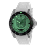 Shop Gucci Dive Tiger White Dial White Rubber Strap Watch For Men - YA136329 in USA
