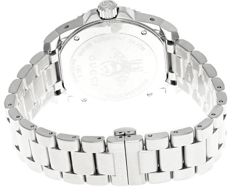 Shop Gucci Dive Quartz White Dial Silver Steel Strap Watch For Men - YA136336 in USA