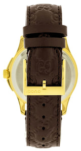 Shop Gucci G Timeless Quartz Brown Dial Brown Leather Strap Watch for Men - YA1264035 in USA