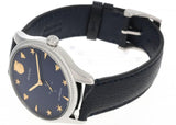 Shop Gucci G Timeless Automatic Blue Dial Black Leather Strap Watch For Men - YA126347 in USA
