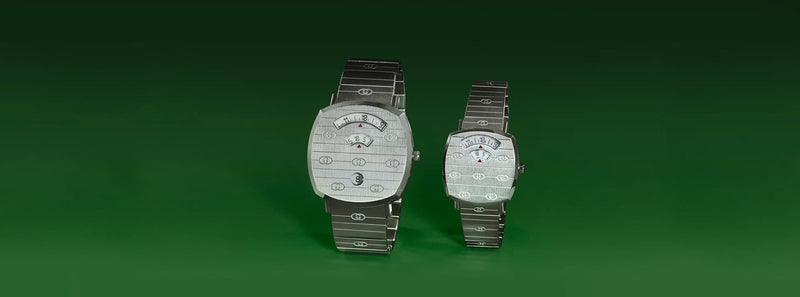Shop Gucci Grip Quartz Silver Dial Silver Steel Strap Watch For Men - YA157501 in USA