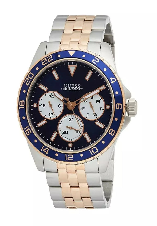Shop Guess Odyssey Blue Dial Two Tone Steel Strap Watch For Men - W1107G3 in USA