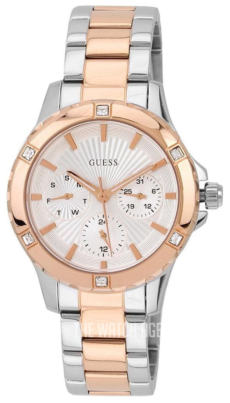Guess Mist Quartz Silver Dial Two Tone Steel Strap Watch For Women - W0443L4 Buy Now By Guess