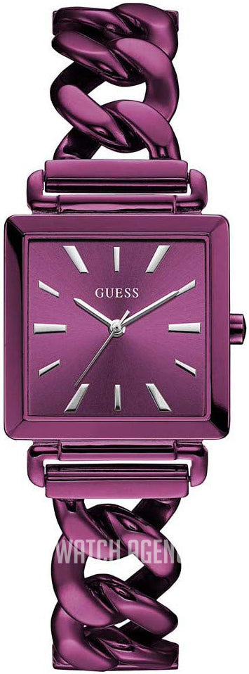 Shop Guess Vanity Analog Purple Dial Purple Steel Strap Watch For Women - W1029L4 in USA