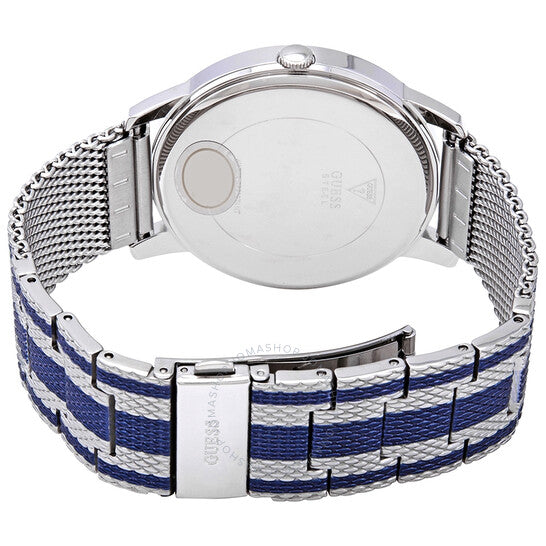 Guess Richmond Blue Dial Two Tone Mesh Bracelet Watch for Men - W1179G1 Buy Now By Guess