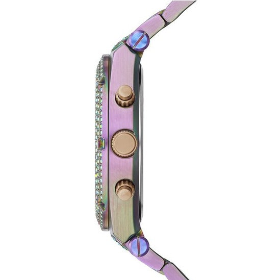 Guess Heiress Multifunction Diamonds Purple Dial Purple Steel Strap Watch for Women - GW0440L3 Buy Now By Guess