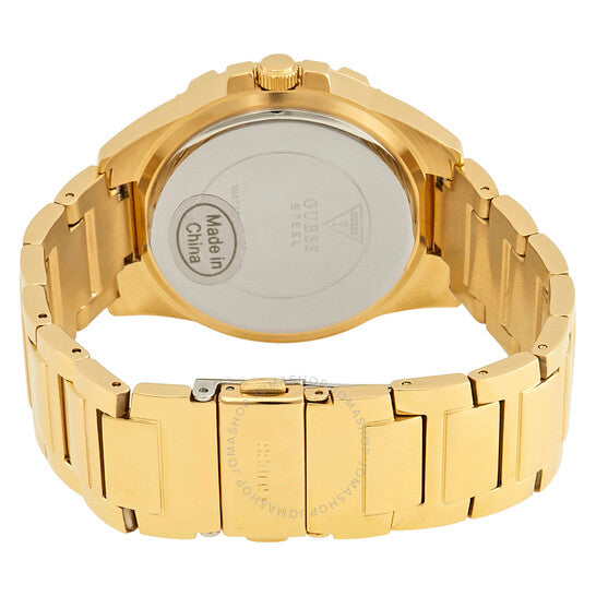 Guess Mini Prism Diamonds White Dial Gold Steel Strap Watch for Women - W15072L1 Buy Now By Guess