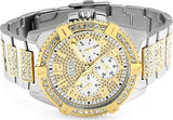 Guess Frontier Chronograph Crystals Silver Dial Two Tone Steel Strap Watch for Men - W0799G4 Buy Now By Guess