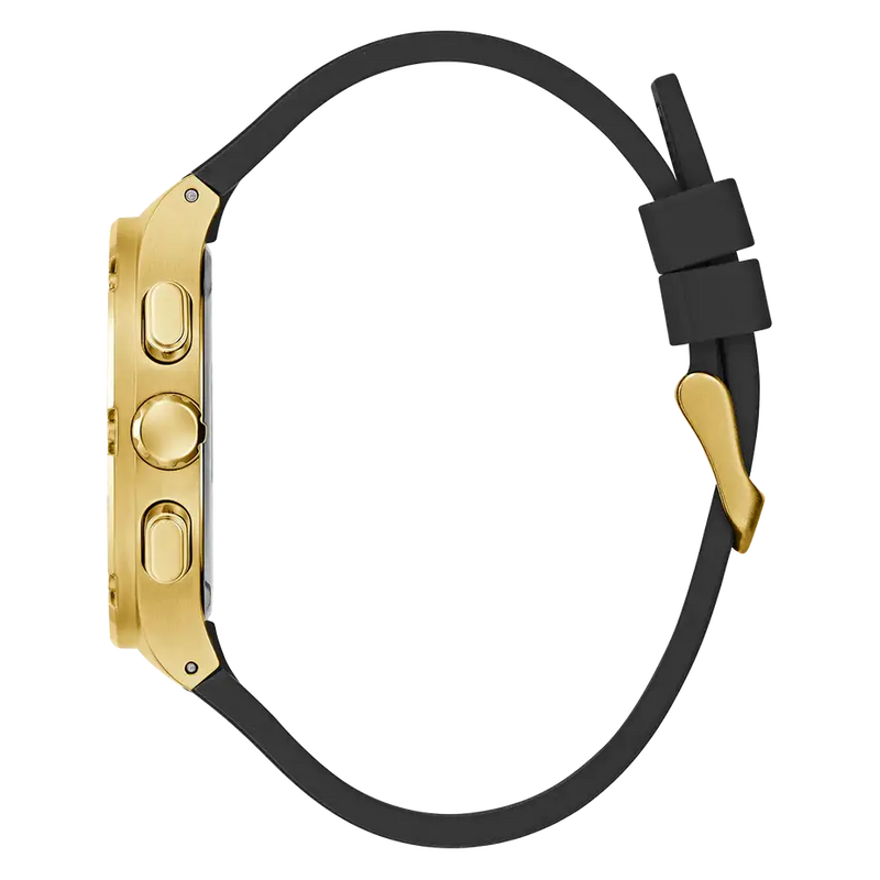 Guess Headliner Multifunction Green Dial Black Silicone Strap Watch For Men - GW0571G3 Buy Now By Guess