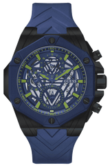 Guess Formula Multifunction Blue Dial Blue Silicone Strap Watch For Men - GW0579G3 Buy Now By Guess