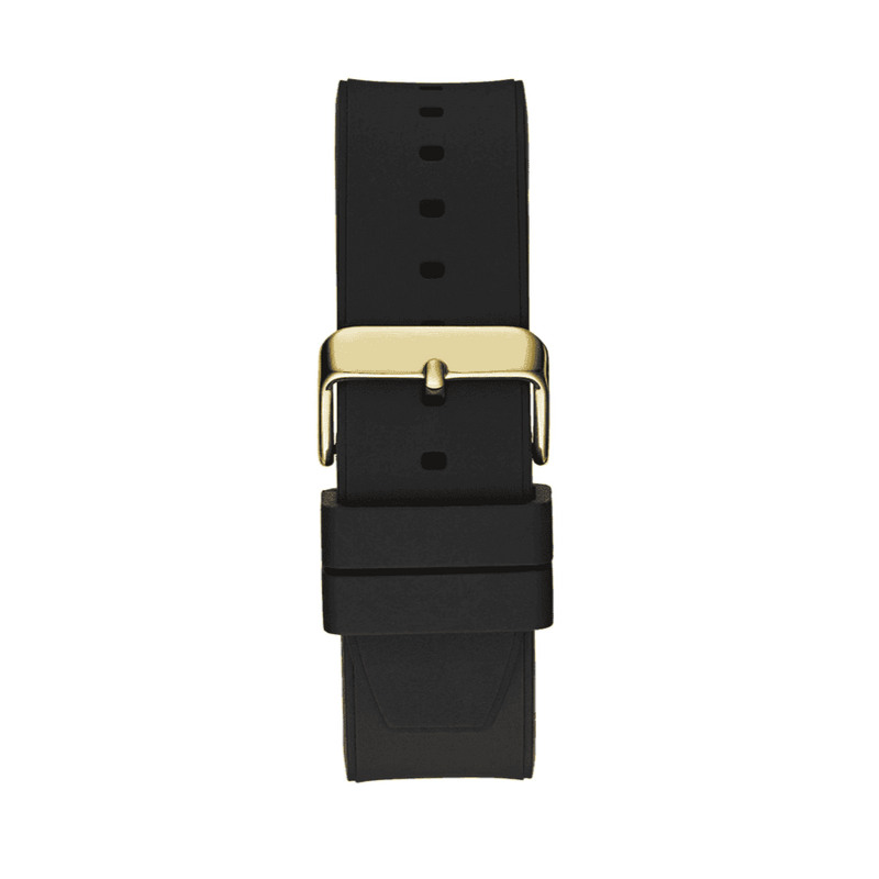 Guess Duke Crystals Black Dial Black Silicone Strap Watch For Men - GW0641G2 Buy Now By Guess