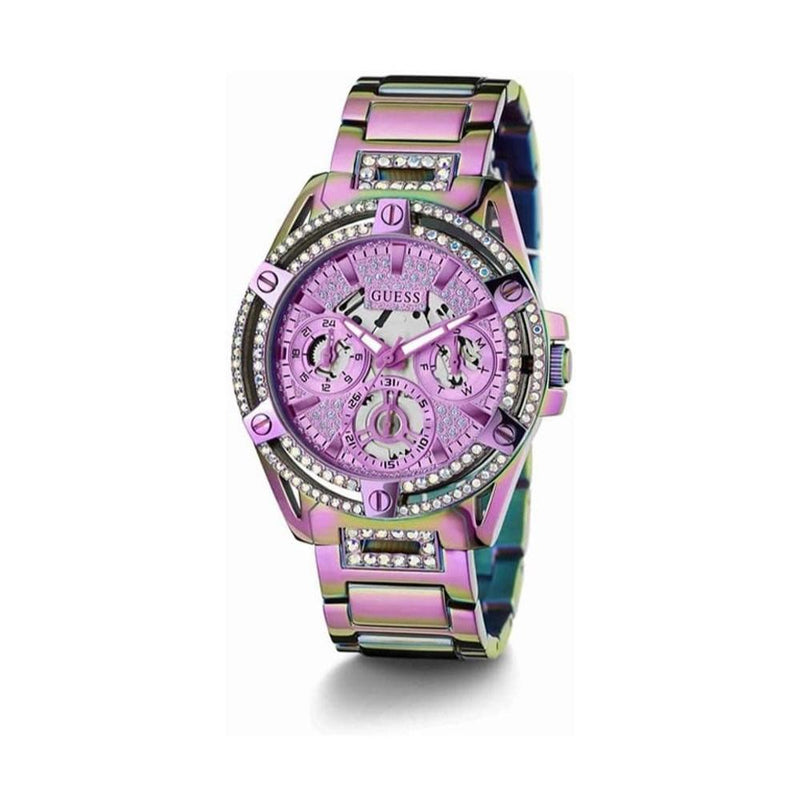 Shop Guess Queen Multicolor Dial Multicolor Steel Strap Watch For Women - GW0464L4 in USA