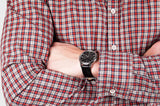 Guess Wafer Analog Black Dial Black Leather Strap Watch For Men - W70016G1 Buy Now By Guess