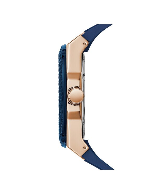 Guess Legacy Blue Dial Blue Silicone Strap Watch For Men - W1049G2 Buy Now By Guess
