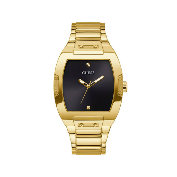 Shop Guess Phoenix Black Dial Gold Steel Strap Watch for Men - GW0387G2 in USA
