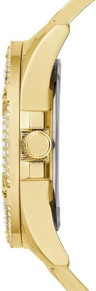 Shop Guess Queen Quartz Gold Dial Gold Steel Strap Watch For Women - GW0464L2 in USA